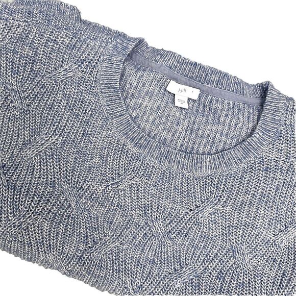 J Jill Light Blue Knit Sweater Short Sleeve Women's XL Causal Spring/Fall - Picture 4 of 4